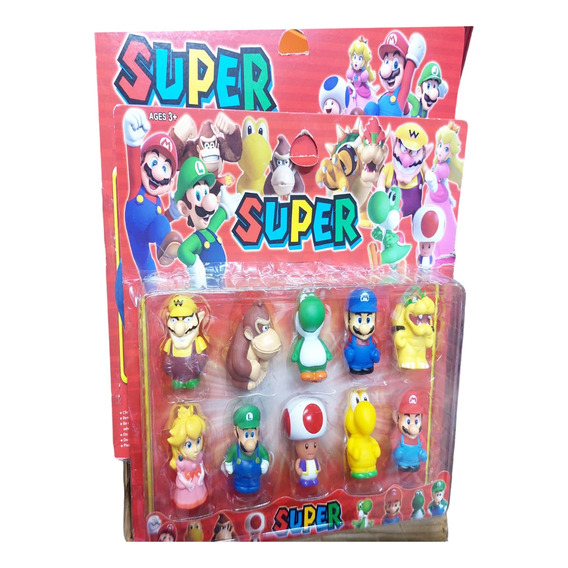 Set Muñecos Mario Bros Coleccion X 10