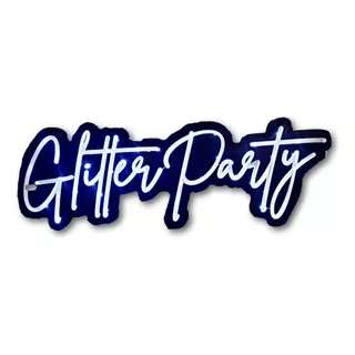 Cartel Polifan Led Glitter Bar Party Personalizado Luz Led