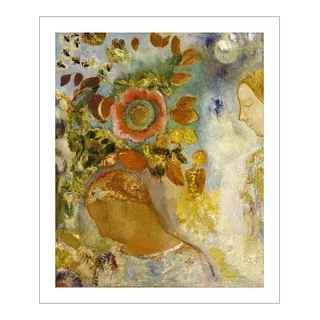 Lamina Fine Art Dos Chicas Entre Flores Odilon Redon 50x60