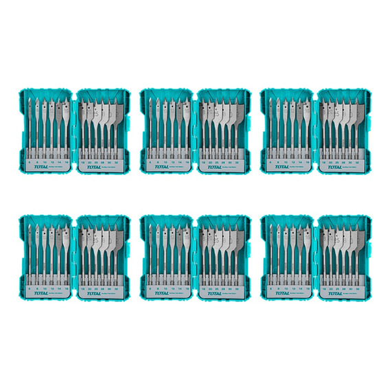 Pack De 6 Set De Brocas Paleta Industrial 72 Piezas Total