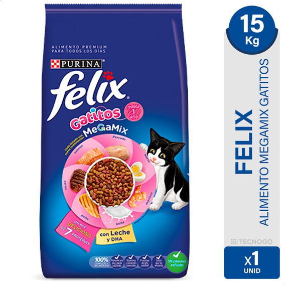Alimento Gato Felix Gatito Megamix Proteina Purina Grande