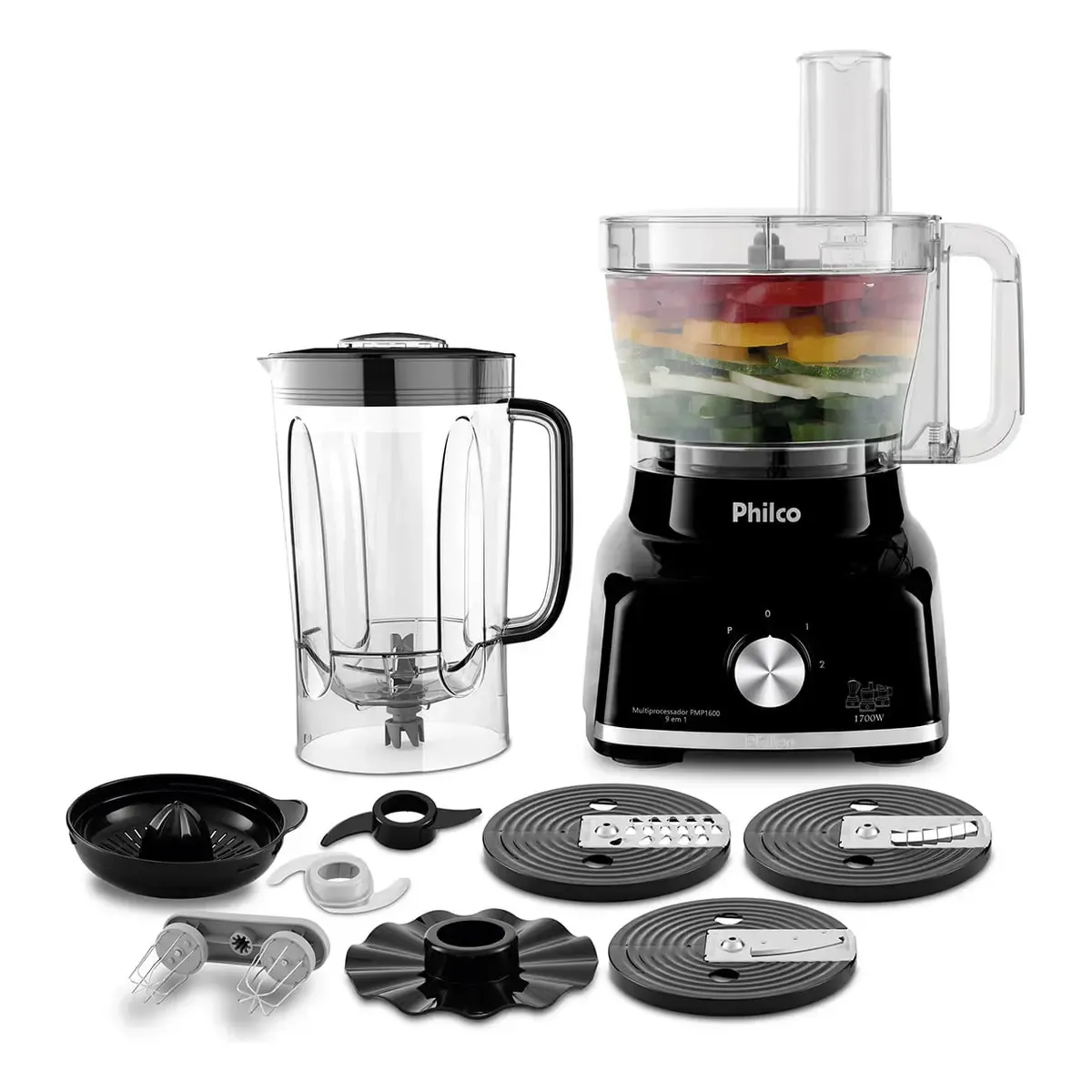 Multiprocessador Philco PMP1600P com acessórios