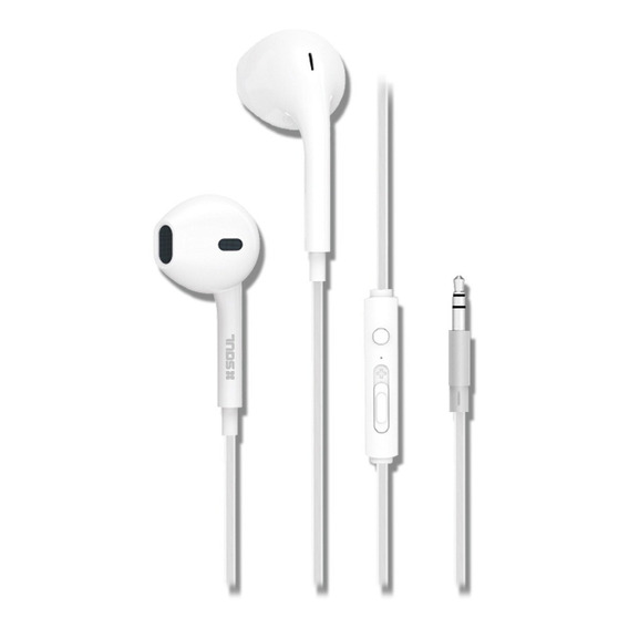 Auriculares Soul Originales Manos Libres Microfono Celular Tablet Color Blanco