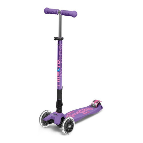 Monopatin Scooter Micro Maxi Deluxe Plegable Led Color Violeta