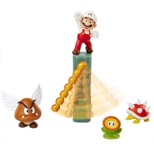 Nintendo Super Mario - Set Diorama Castillo De Lava