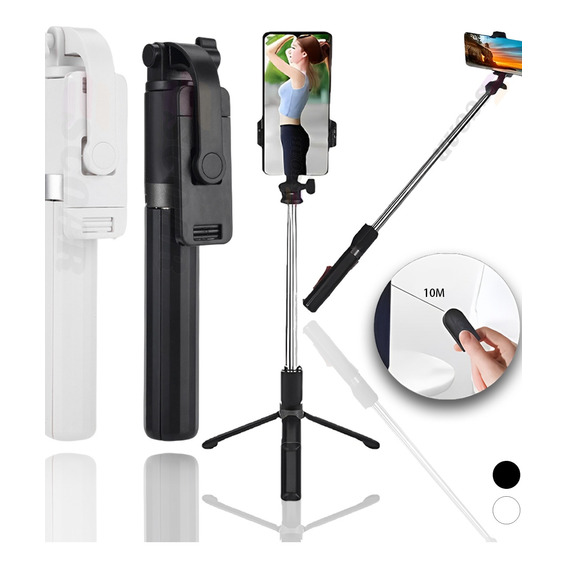 Palo Selfie Inalámbrico Portátil 1.1m Bluetooth Tripode 360°