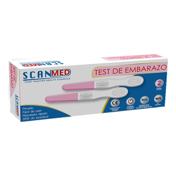 Test Rapido De Embarazo Scanmed Lapiz 99% Exactitud (2 Test)