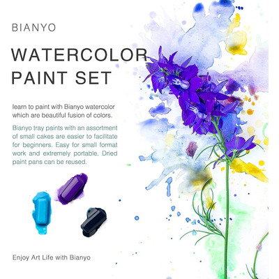 Kit De Acuarelas De 24 Colores Bianyo, Estuche De Regalo