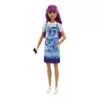 Boneca Barbie Profissoes Quero Ser Cabeleireira Mattel Dvf50