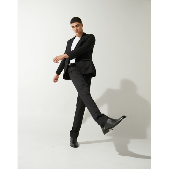 Traje Hombre Kalihi Slim Fit Viscosa Vestir Negro  Equus