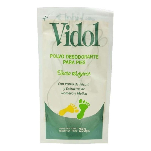 Vidol Polvo Desodorante Para Pies X 250g - Efecto Relajante