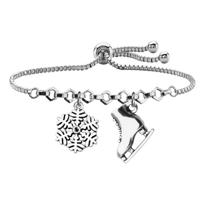 Myospark Skater Gift Ice Skating Charm Bracelet For Girls