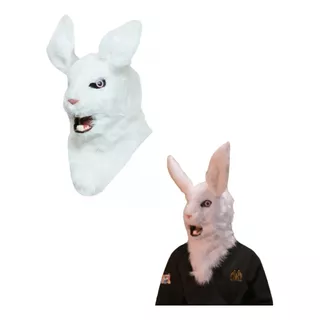 Mascara Conejo Halloween Premium Animov Cotillon  Disfraz