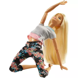 Boneca Barbie Made To Move Floral Loira (feita Para Mexer)