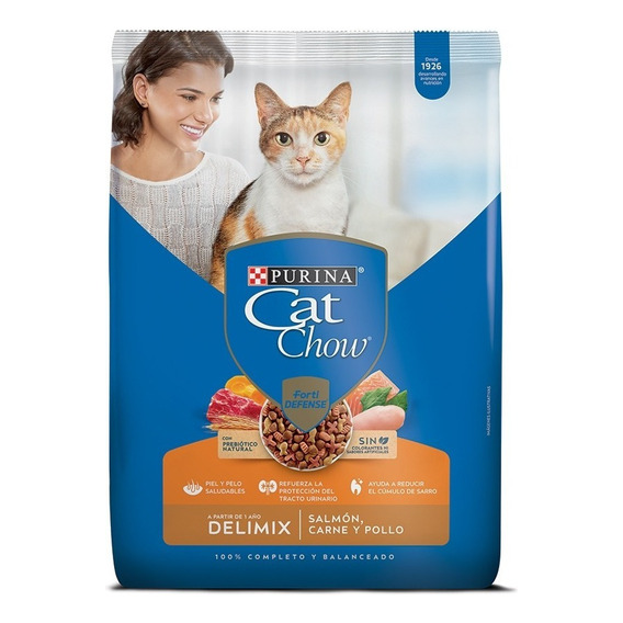 Alimento Cat Chow Defense Plus  Cat Chow Delimix Defense Plus s para gato adulto todos los tamaños sabor mix en bolsa de 10kg