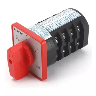 Selector 3 Pos 0-1-2 P/ Motor 2 Velocidades 20 Amper 4 Polos