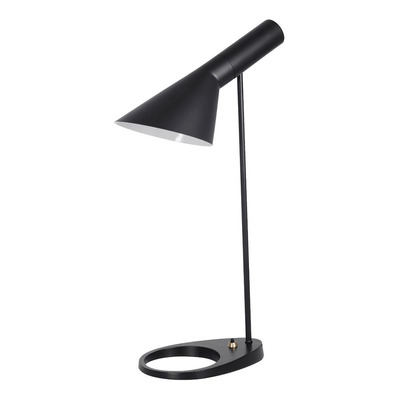 Lampara Velador Mesa Kateryna Negro Apto Led Moderno Lk