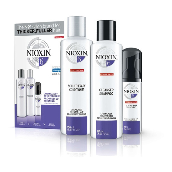 Nioxin 6 Kit Para Caída Del Cabello Y Procesado Con Quimico 