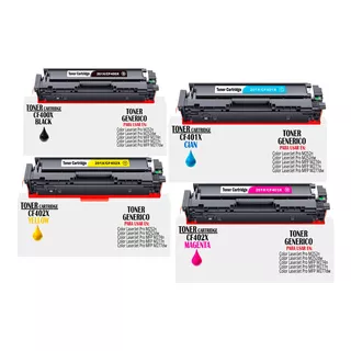 Kit 4 Toner Genericos 201x Cf400x Para Laserjet Pro M252dw