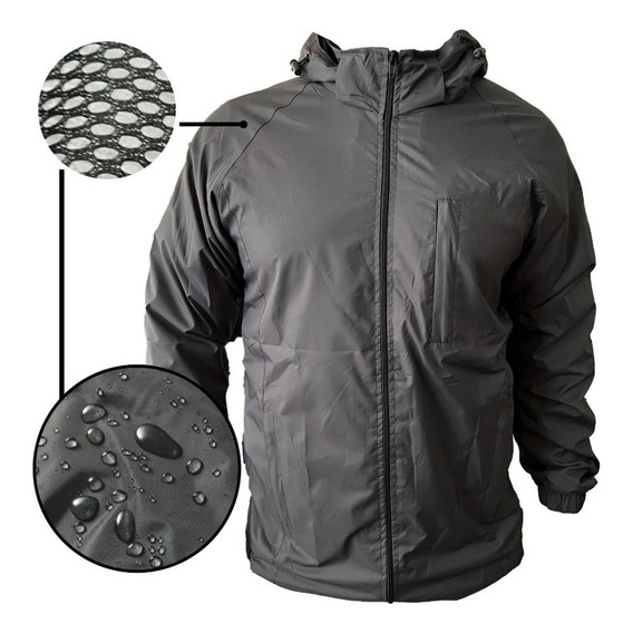 Corta Viento Hombre Ligera Impermeable Con Malla