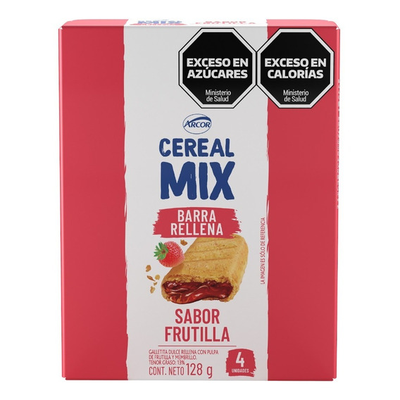 Barra Cereal Mix Sabor Frutilla X 4 Unidades