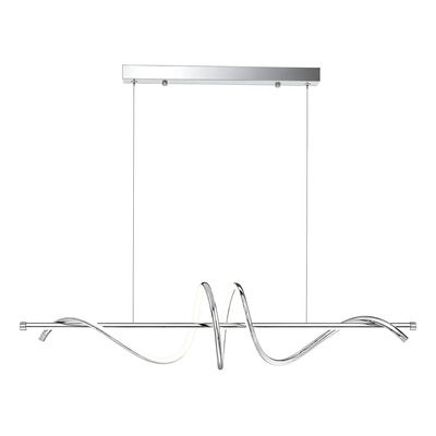 Lampara Colgante Moderno Led Cct Diseño Cromo Ldf40040-c Cromado