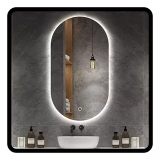 Espejo Luz Led Touch 60 X 85 Pastilla Para Baño Accesorios