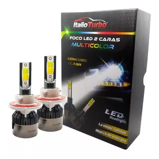 2 Focos Hid Led H4, H13, 9004 Multicolor 2 Caras C/estrobo