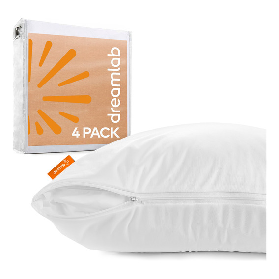 4 Funda Protector De Almohada Impermeables Dreamlab Estándar