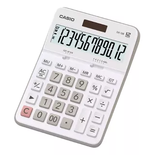 Calculadora De Mesa Casio 12 Dígitos Dx-12b-we Visor Grande Cor Branca