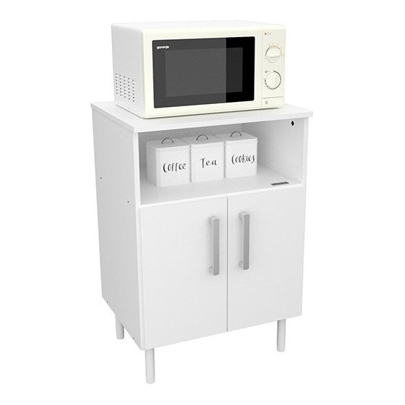 Mueble De Cocina Mosconi Porta Microondas Alacena Organizador Color Blanco
