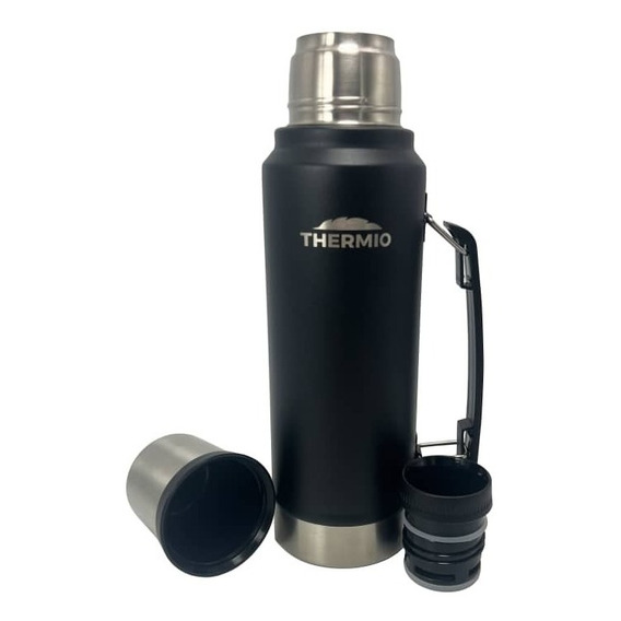 Termo Thermio 1 L Pico Cebador Uso Extremo de acero inoxidable 1L negro