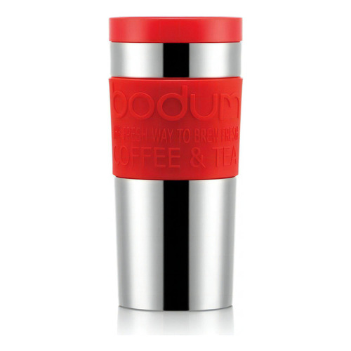 Jarro Mug Bodum Travel Térmico 350 Ml 100% Hermetico Acero Color Rojo MUG TRAVEL