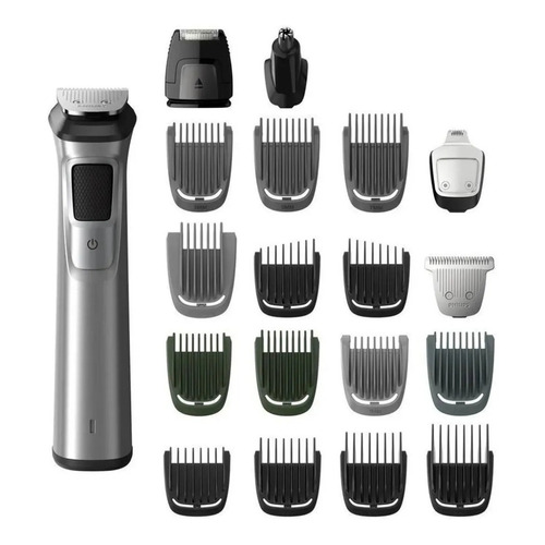 Afeitadora y cortadora de pelo Philips Multigroom 7000 MG7790 plata 100V/240V