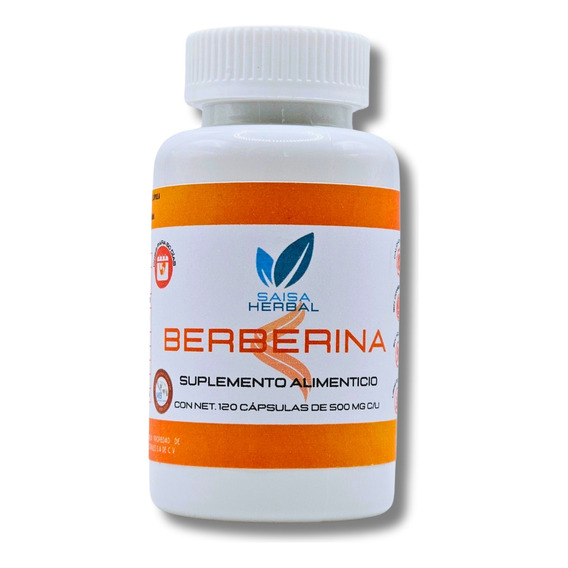 Berberina 100% Pura Con 120 Cápsulas Saisa Herbal