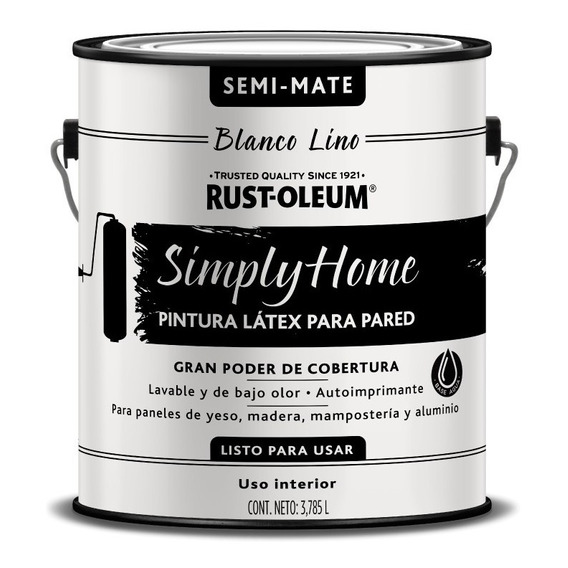 Pintura Interior Simply Home Rust Oleum | +10 Colores 3,78lt