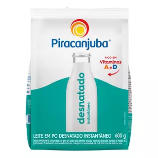 Leite Pó Instantâneo Desnatado Piracanjuba Sachê 600g