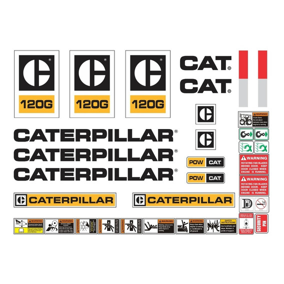 Calcomanias Motoconformadora Caterpillar 120g Tipo Original