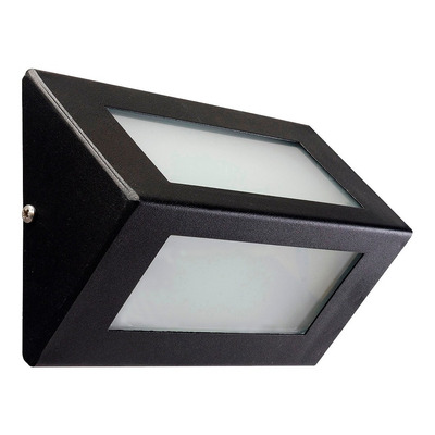 Aplique De Pared Pira 2 Ideal Exterior Apto Led G9  Negro Satinado