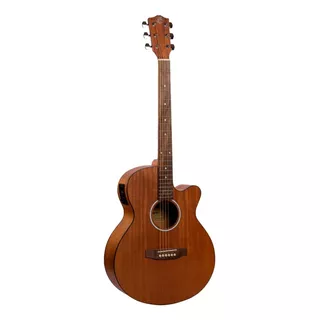 Guitarra Electroacustica Bamboo Mahogany 40 Con Funda Acolchada