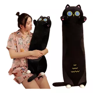 Juguete Peluche Gato Almohada Suave Lindo Kitty Gigante 90cm