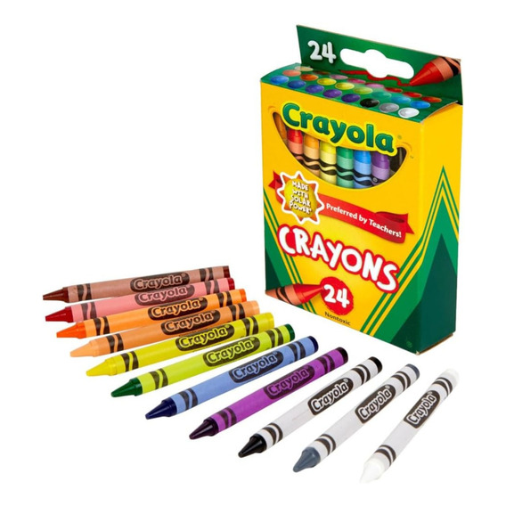 Crayola Escolar Dibujo Caja X24 Colores Vibrantes Artística
