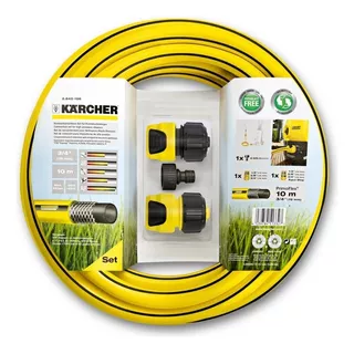 Manguera Kit De Riego  10m 3/4 PuLG Acople Autostop Karcher Color Amarillo