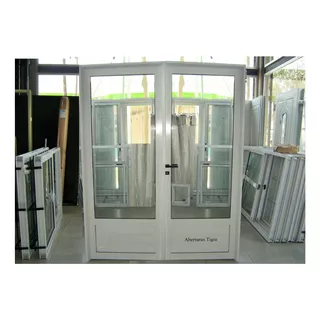 Puertas Aluminio Doble Hoja 130x200 Vidrio 3/4 Con Envío 