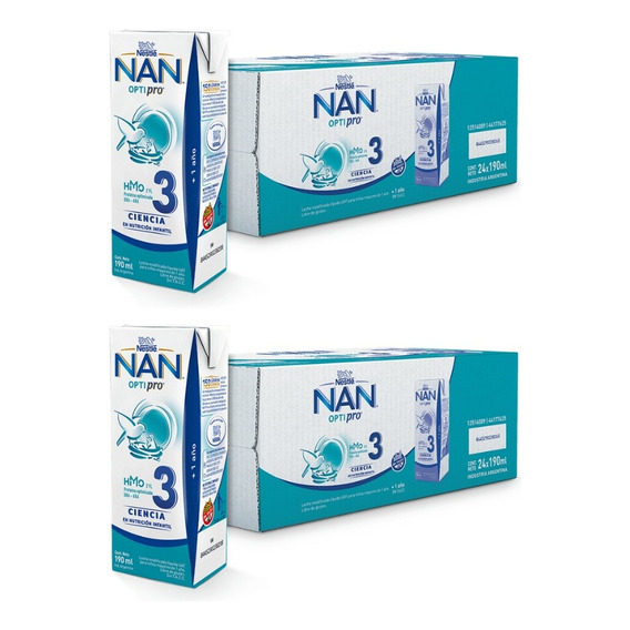 Nan Optipro 3 Liquida Lista Para Tomar Pack 48u X 190ml