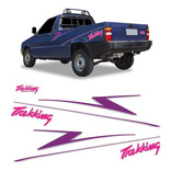 Faixas Fiorino Trekking Pick-up 1996 Lx Adesivos Lilás/rosa