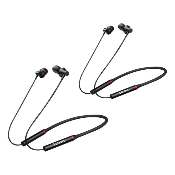 Combo 2 Audifonos Bluetooth Lenovo He05x Negro Microfono