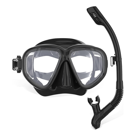 Kit Snorkel Careta Gafas Buceo Profesional Vidrio Templado 