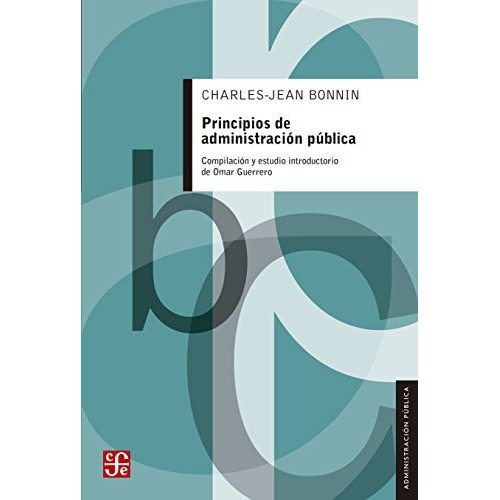 Libro Principios De Administracion Publica - Bonnin, Charle