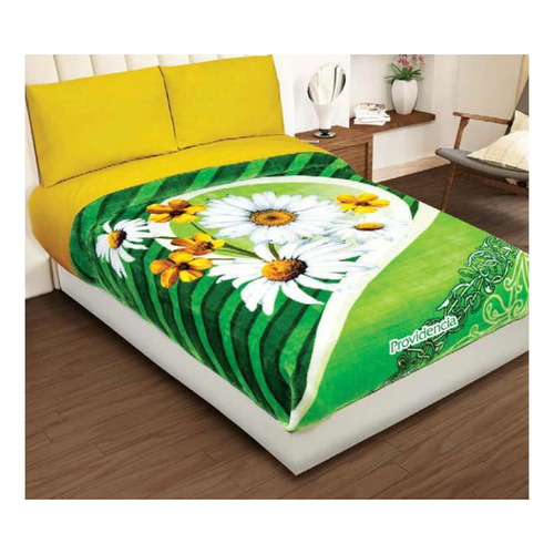 Cobija Providencia Excel Raschel con diseño omega/verde de 2.4m x 2.3m